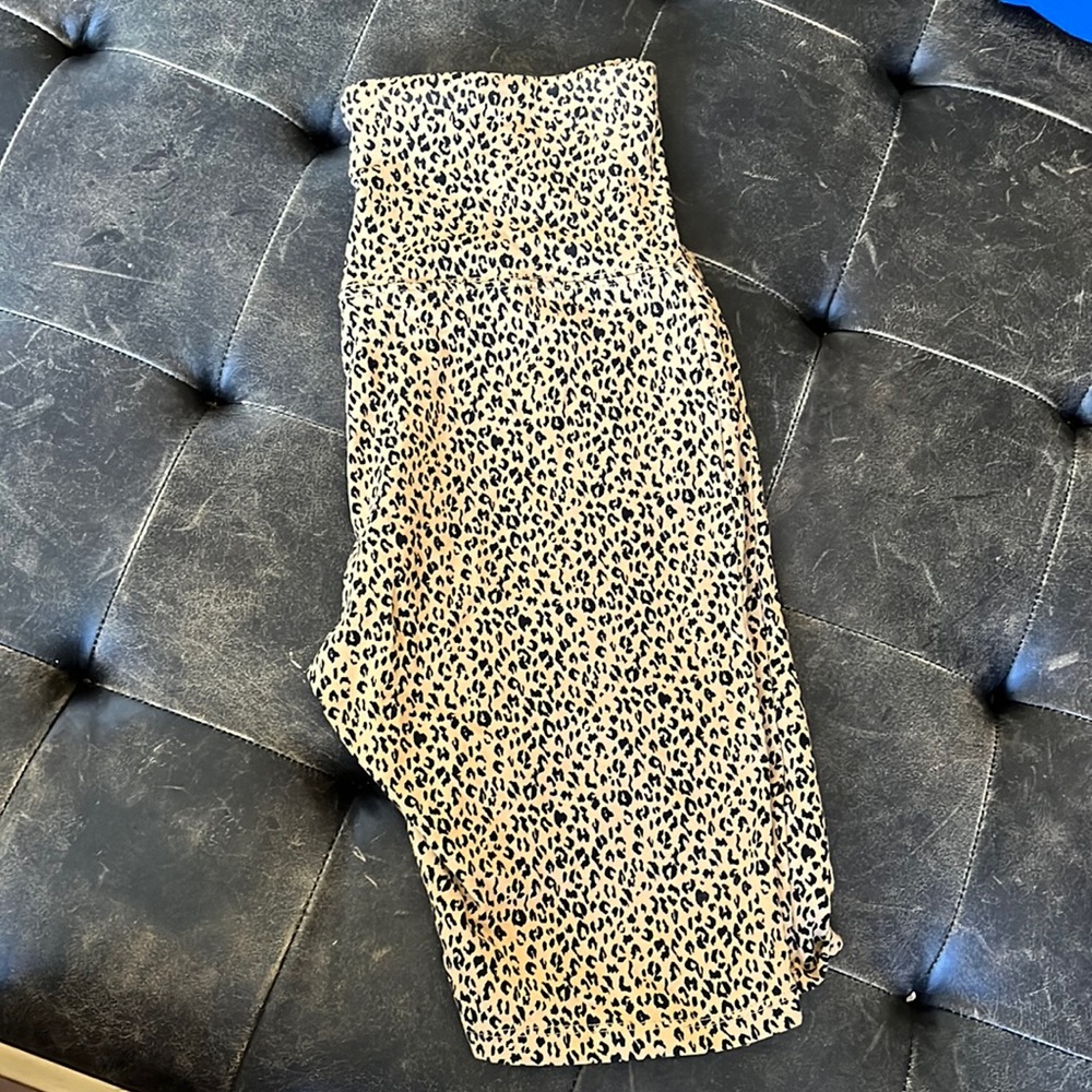 NWOT leopard biker shorts